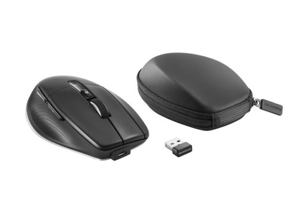 A black mouse and a small black case